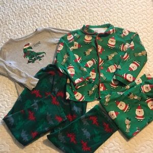 Boys 4T Christmas Pajamas lot (cute and soft)